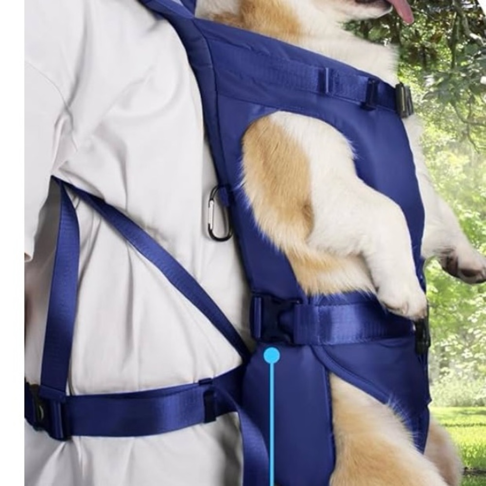 Pet carrier XL navy blue, made by Petbonus